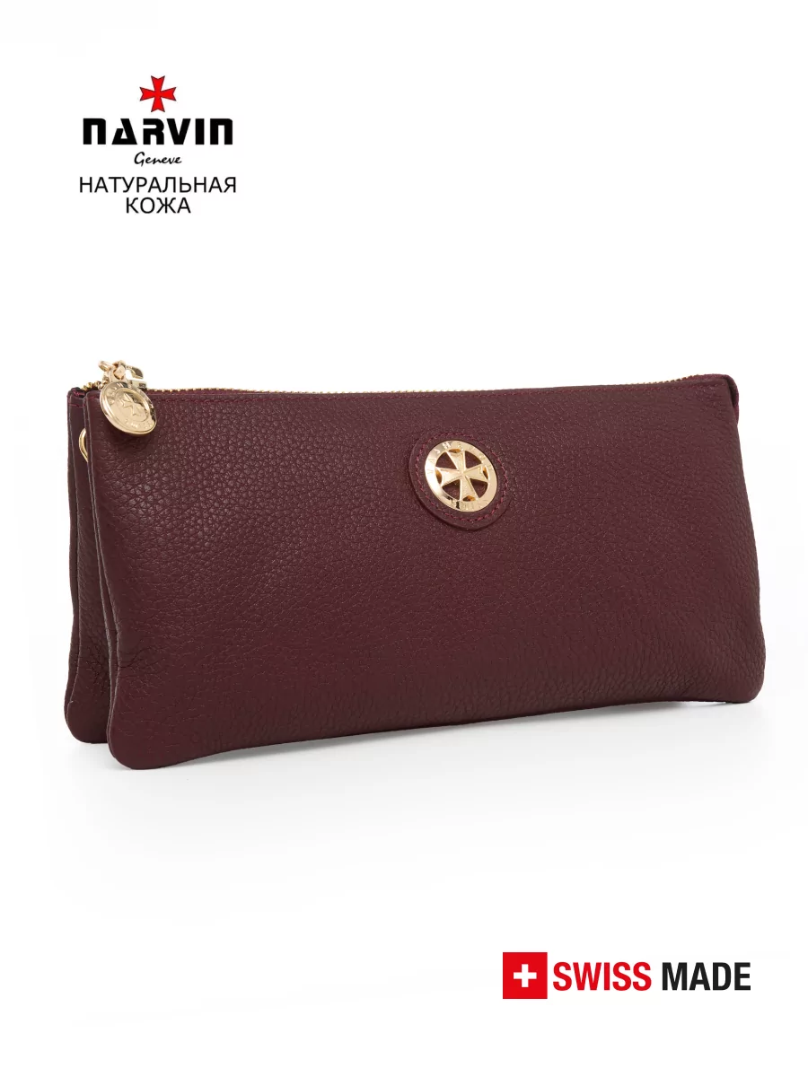 Сумка клатч 9951-Polo Bordo NARVIN из натуральной кожи