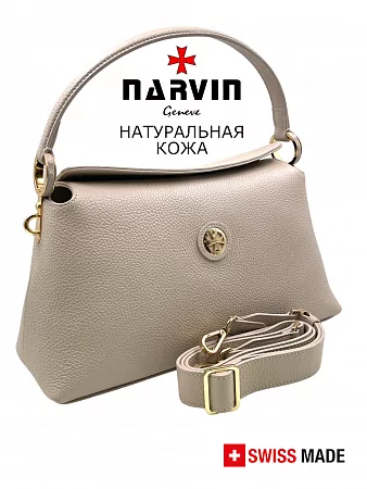 Сумка 9806-Shine Platina натуральная кожа Narvin