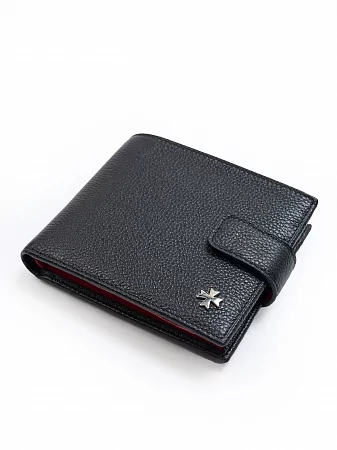  Портмоне 9683-Polo Black / Red из натуральной кожи NARVIN из натуральной кожи 