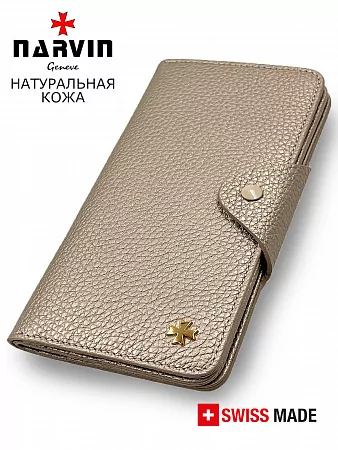 Кошелек 9650-Polo Platina натуральная кожа Narvin