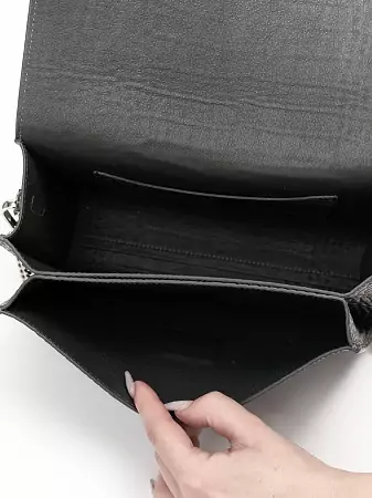 Сумка 9811-Croco Grey натуральная кожа Narvin