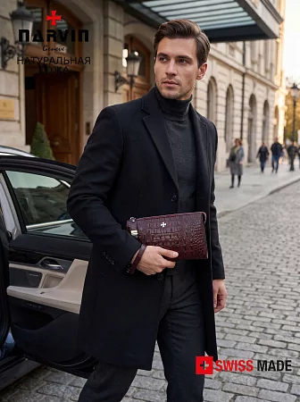 Клатч мужской Narvin 9450-Bambino Burgundy