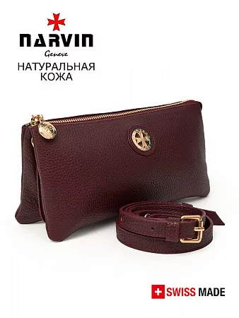 Сумка клатч 9951-Polo Bordo NARVIN из натуральной кожи