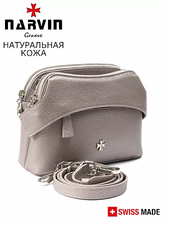 Сумка 9814-Polo Platina натуральная кожа Narvin