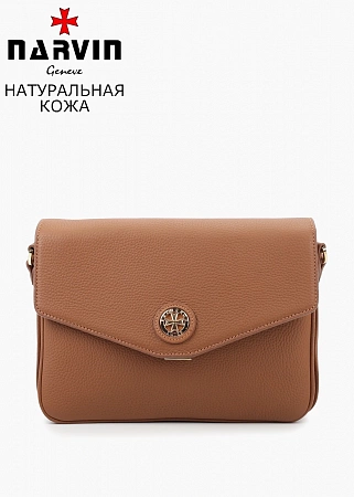 Сумка 9810-Polo Caramel натуральная кожа Narvin