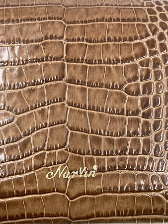 Сумка 9811-Croco Cappuccino натуральная кожа Narvin