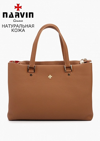 Сумка 9802-Polo Caramel натуральная кожа Narvin