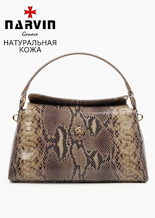 Сумка 9806-Piton Sand натуральная кожа Narvin