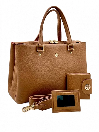 Сумка 9802-Polo Caramel натуральная кожа Narvin
