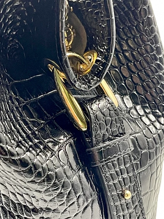 Сумка 9815-Croco Grey натуральная кожа Narvin